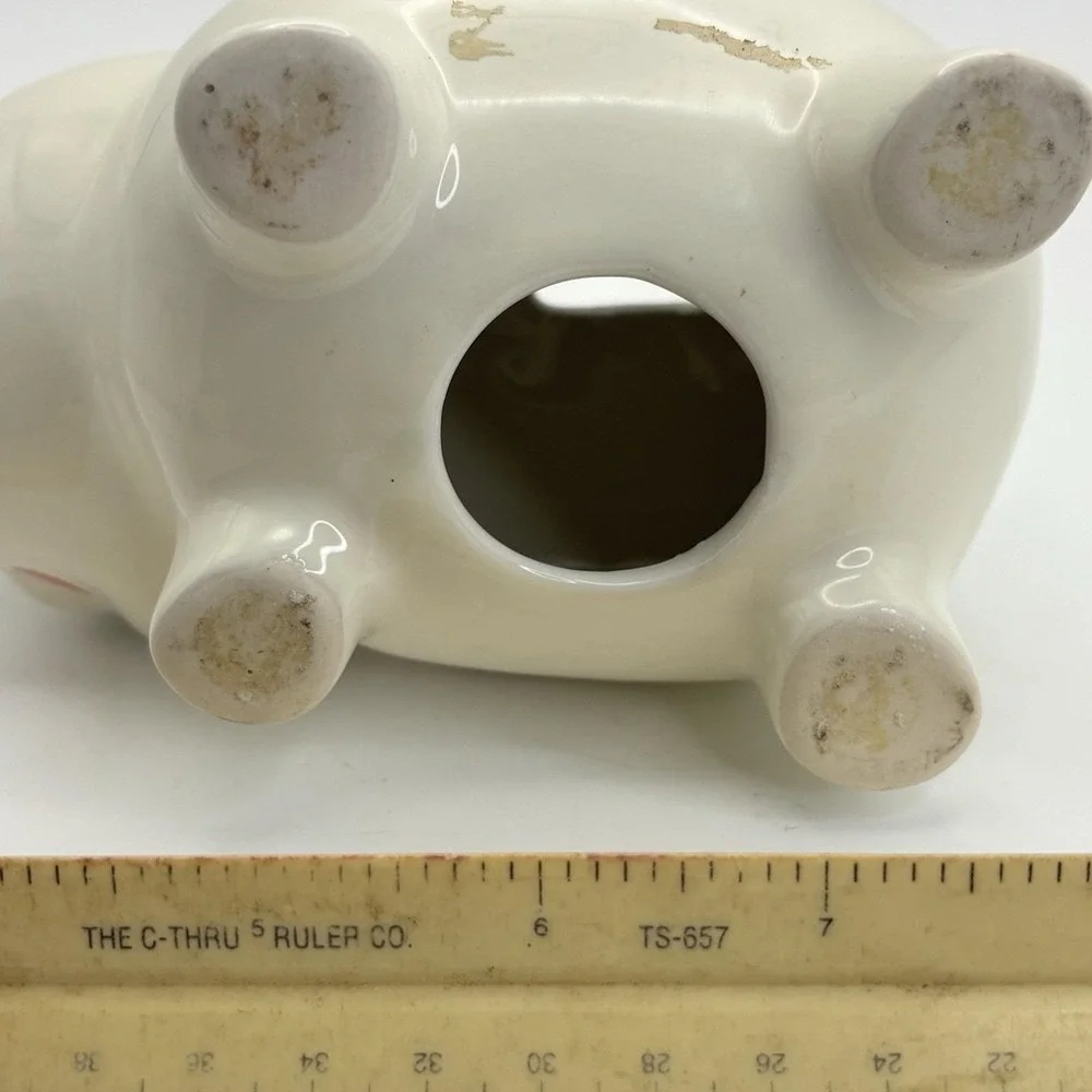 Rare Vintage‎ Corning SPICE OF LIFE Pottery Pig Piggy Bank w/o Plug